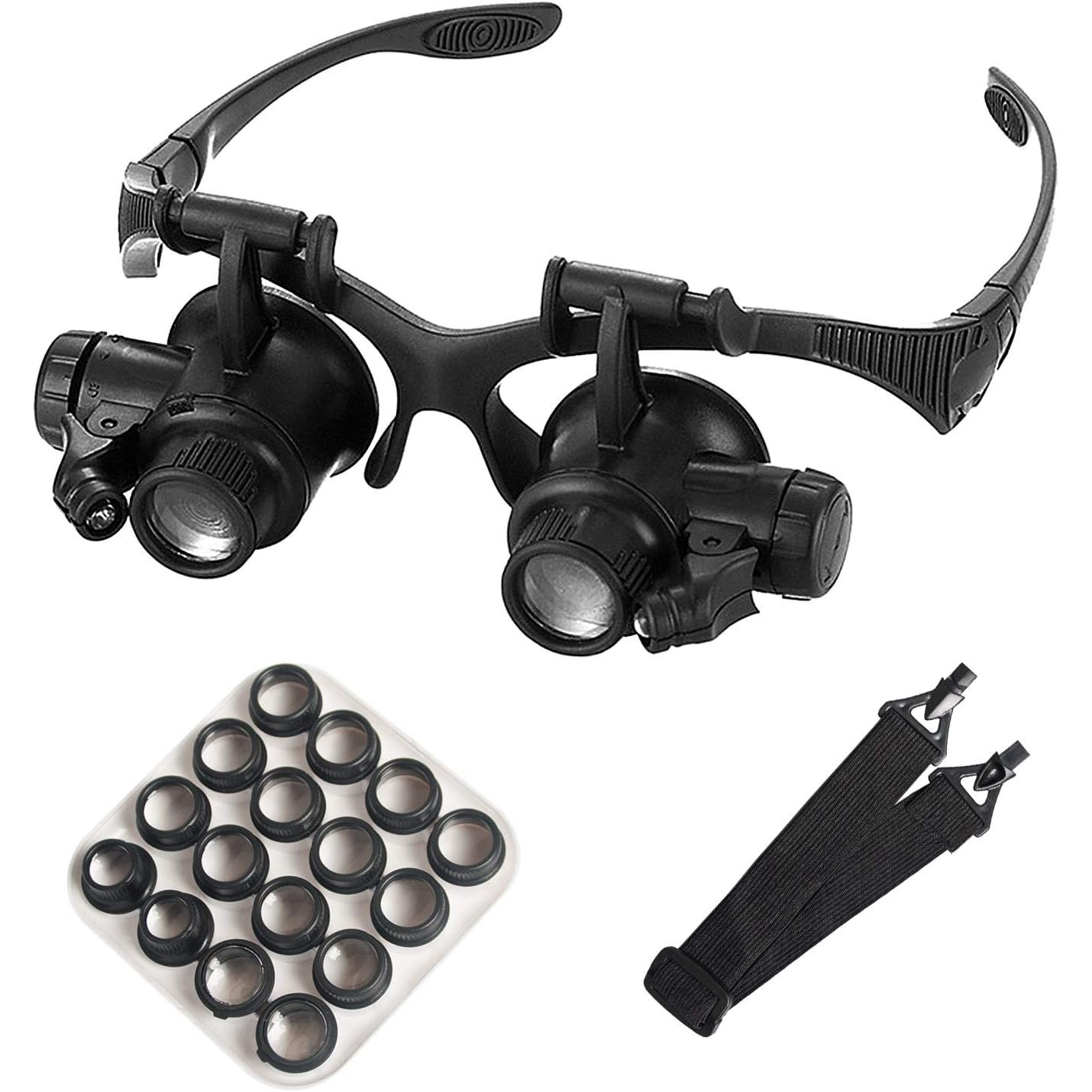 Head Mounted Magnifier With LE - Electronics Repair Glasses 评论和价格