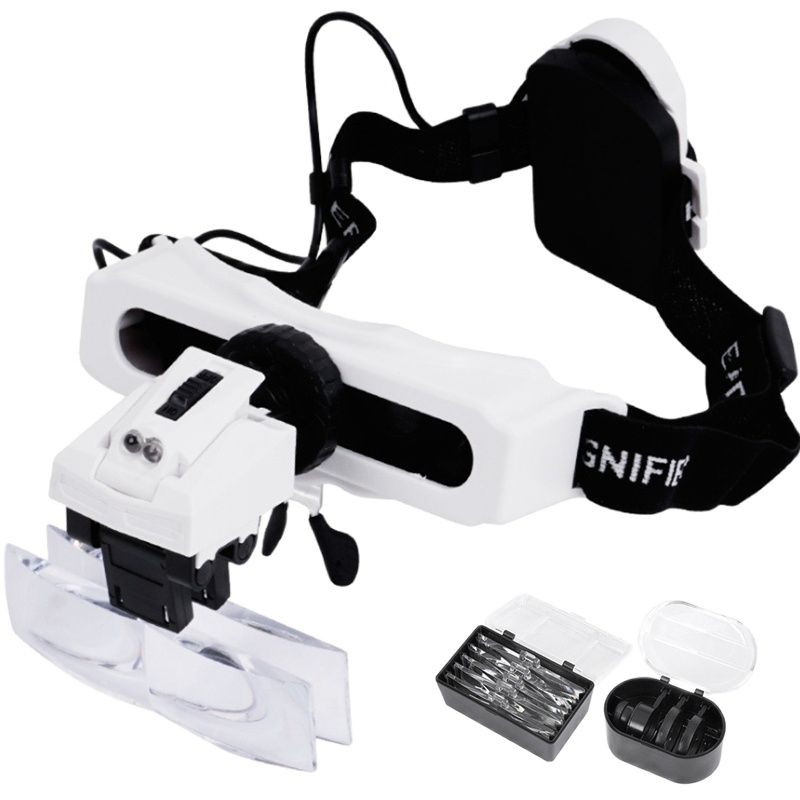 Illuminated Headband Magnifier - Electronics Repair Glasses 评论和价格