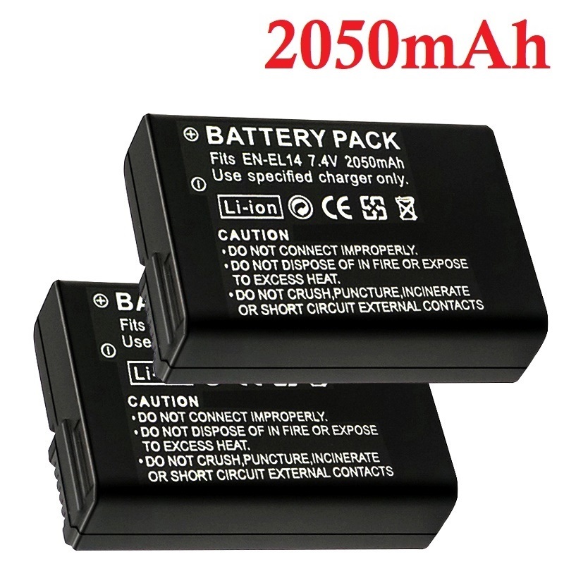 2050mah EN-EL14a EL14 CAMERA B - Nikon Camera D3500 评论和价格