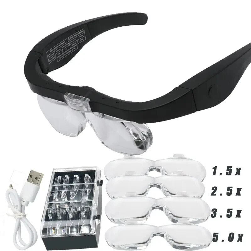 Head-mounted Magnifying Glasse - Electronics Repair Glasses 评论和价格