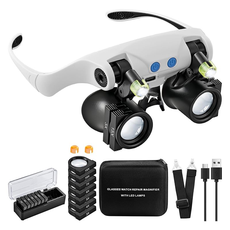 ABUP-LED Light Magnifying Glas - Electronics Repair Glasses 评论和价格