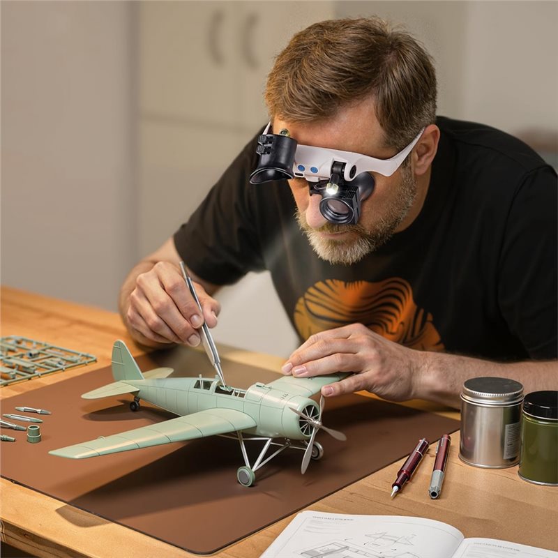 ABUP-LED Light Magnifying Glas - Electronics Repair Glasses 评论和价格