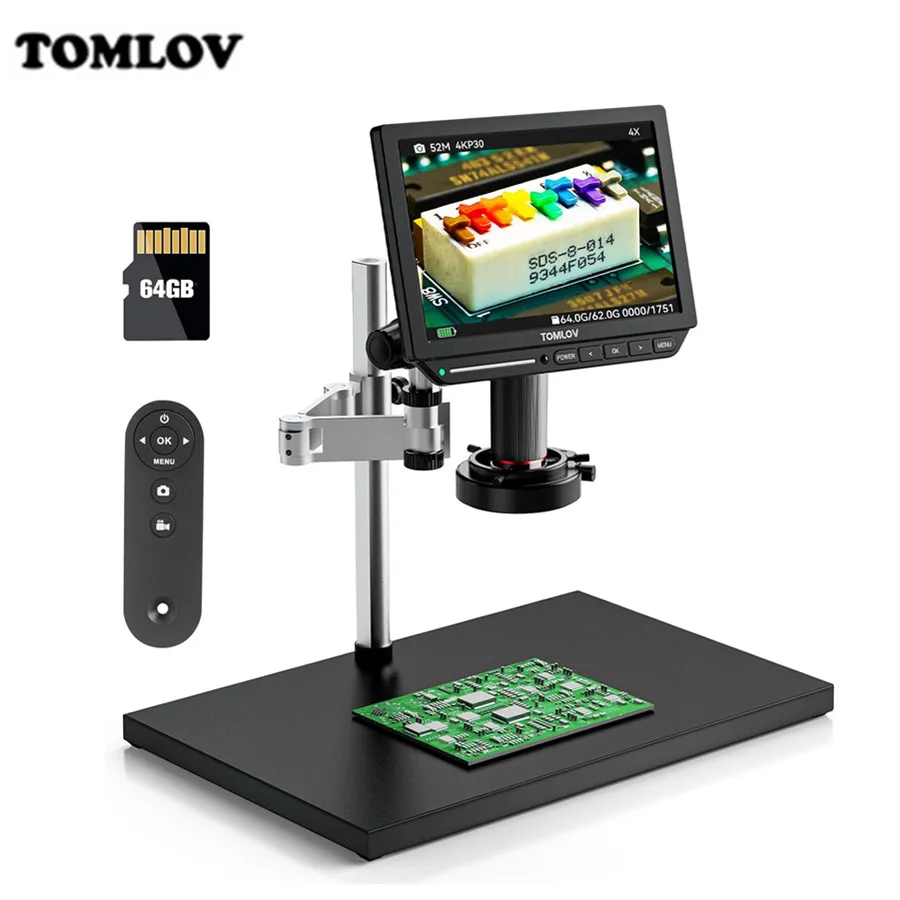 TOMLOV Microscope Digital 4K 8 - Electronics Repair Videos 评论和价格